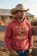 Punchy Brand Rough Stock & Rowdy Times Hoodie – Heather Red
