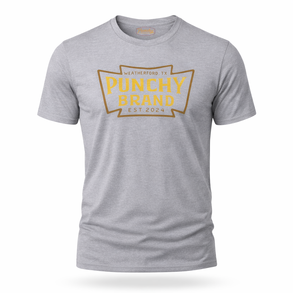Punchy Brand™ Weatherford Tee – Heather Grey