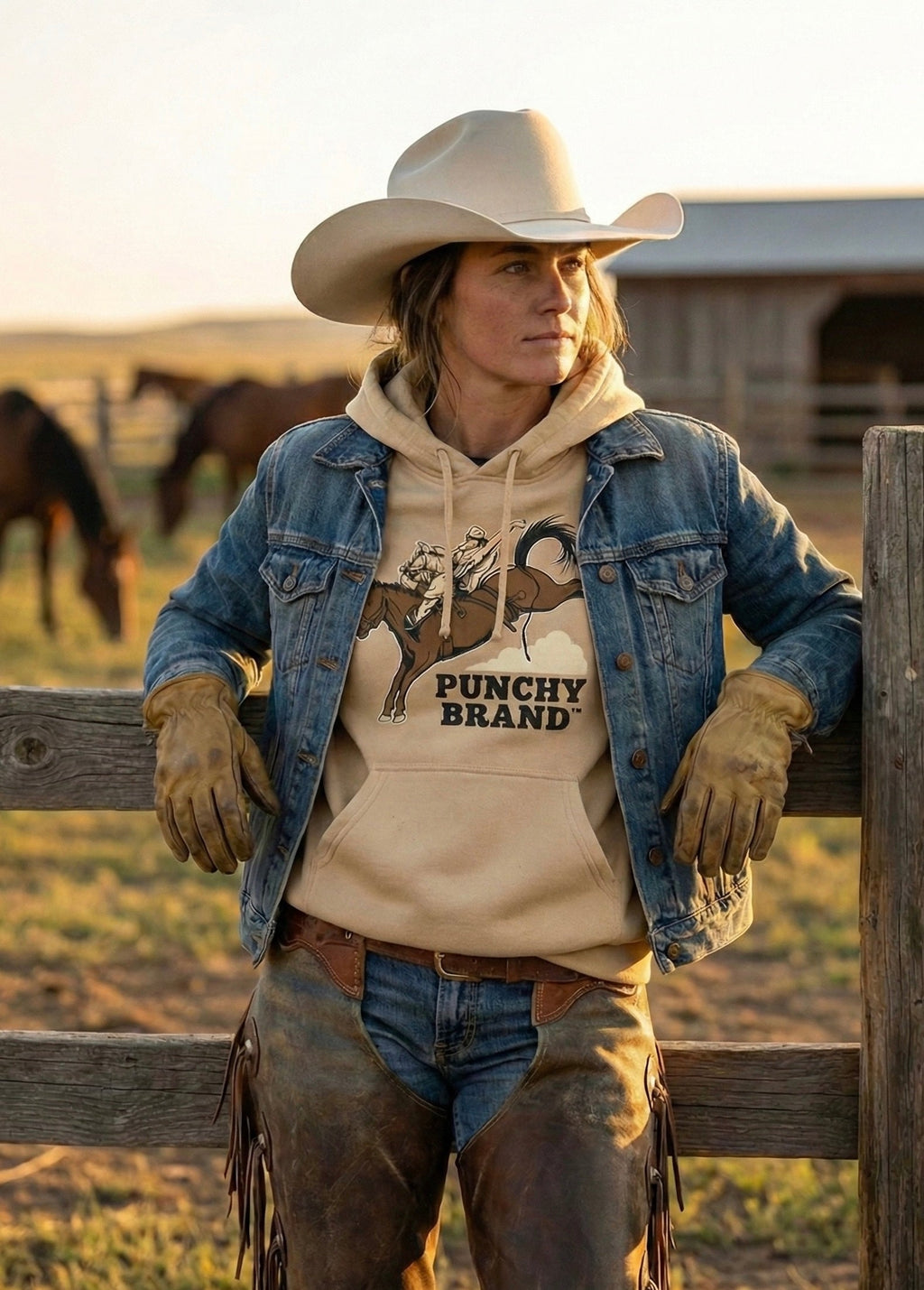 Punchy Brand Bronc Rider Heavyweight Hoodie
